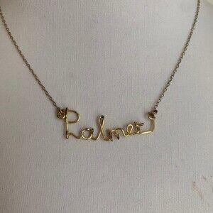 Gold plated name necklace
